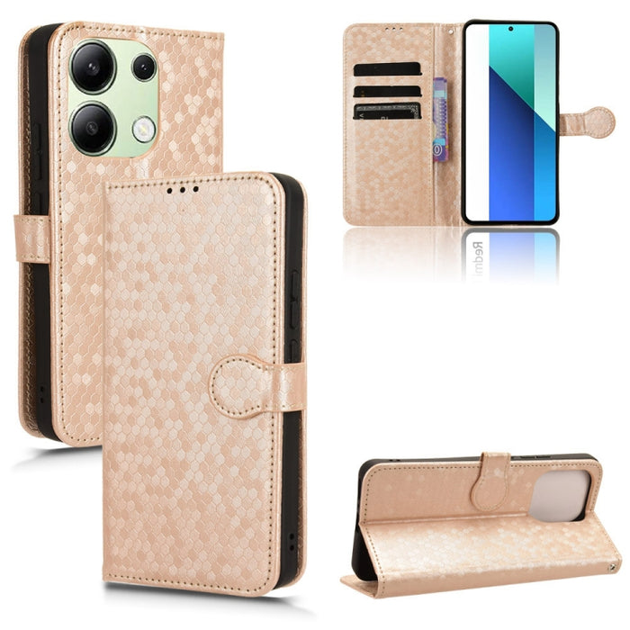 Estuche para teléfono de cuero con textura de punto de panal, For Xiaomi Poco F6 /Redmi Turbo 3, For Xiaomi Civi 4 Pro, For Xiaomi Poco M6 Pro 4G, For Xiaomi Redmi A3, For Xiaomi Redmi Note 13 Pro 4G Global, For Xiaomi Redmi Note 13 4G                 ...