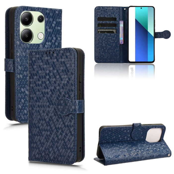 Estuche para teléfono de cuero con textura de punto de panal, For Xiaomi Poco F6 /Redmi Turbo 3, For Xiaomi Civi 4 Pro, For Xiaomi Poco M6 Pro 4G, For Xiaomi Redmi A3, For Xiaomi Redmi Note 13 Pro 4G Global, For Xiaomi Redmi Note 13 4G                 ...