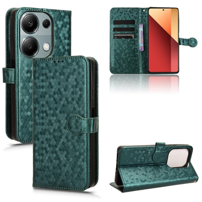 Estuche para teléfono de cuero con textura de punto de panal, For Xiaomi Poco F6 /Redmi Turbo 3, For Xiaomi Civi 4 Pro, For Xiaomi Poco M6 Pro 4G, For Xiaomi Redmi A3, For Xiaomi Redmi Note 13 Pro 4G Global, For Xiaomi Redmi Note 13 4G                 ...