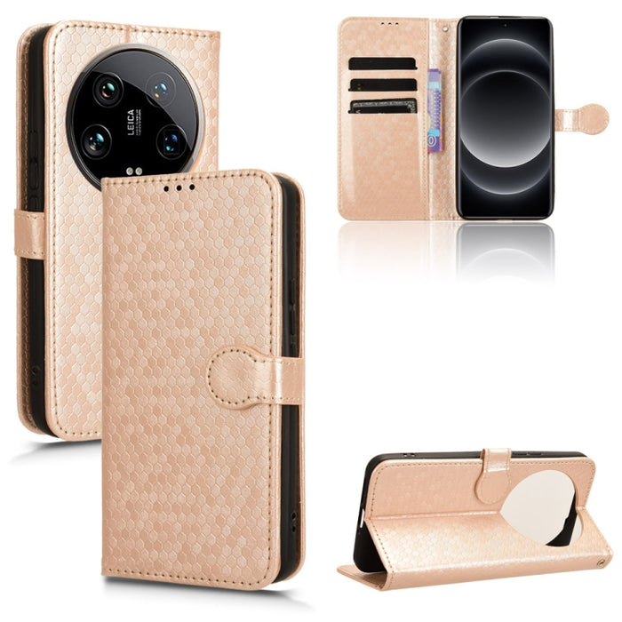Estuche para teléfono de cuero con textura de punto de panal, For Xiaomi Poco F6 /Redmi Turbo 3, For Xiaomi Civi 4 Pro, For Xiaomi Poco M6 Pro 4G, For Xiaomi Redmi A3, For Xiaomi Redmi Note 13 Pro 4G Global, For Xiaomi Redmi Note 13 4G                 ...