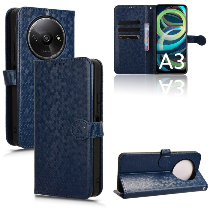 Estuche para teléfono de cuero con textura de punto de panal, For Xiaomi Poco F6 /Redmi Turbo 3, For Xiaomi Civi 4 Pro, For Xiaomi Poco M6 Pro 4G, For Xiaomi Redmi A3, For Xiaomi Redmi Note 13 Pro 4G Global, For Xiaomi Redmi Note 13 4G                 ...