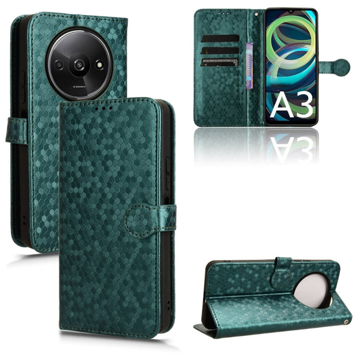 Estuche para teléfono de cuero con textura de punto de panal, For Xiaomi Poco F6 /Redmi Turbo 3, For Xiaomi Civi 4 Pro, For Xiaomi Poco M6 Pro 4G, For Xiaomi Redmi A3, For Xiaomi Redmi Note 13 Pro 4G Global, For Xiaomi Redmi Note 13 4G                 ...