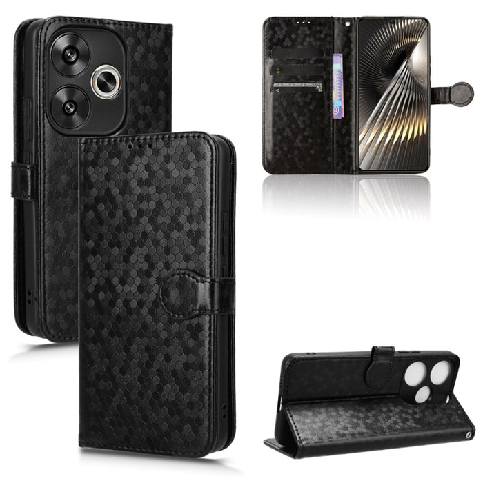 Estuche para teléfono de cuero con textura de punto de panal, For Xiaomi Poco F6 /Redmi Turbo 3, For Xiaomi Civi 4 Pro, For Xiaomi Poco M6 Pro 4G, For Xiaomi Redmi A3, For Xiaomi Redmi Note 13 Pro 4G Global, For Xiaomi Redmi Note 13 4G                 ...