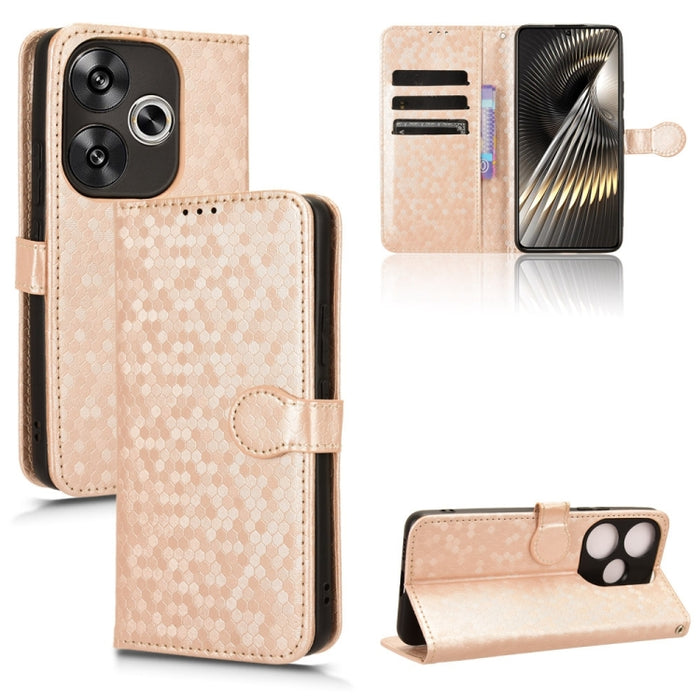 Estuche para teléfono de cuero con textura de punto de panal, For Xiaomi Poco F6 /Redmi Turbo 3, For Xiaomi Civi 4 Pro, For Xiaomi Poco M6 Pro 4G, For Xiaomi Redmi A3, For Xiaomi Redmi Note 13 Pro 4G Global, For Xiaomi Redmi Note 13 4G                 ...