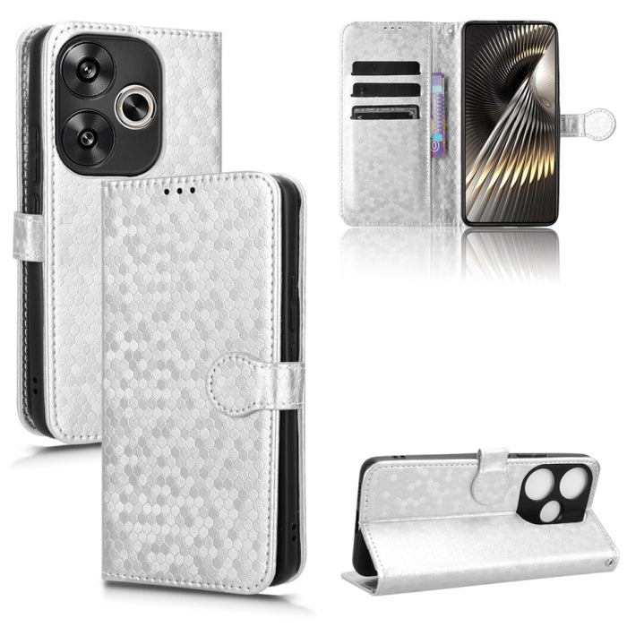 Estuche para teléfono de cuero con textura de punto de panal, For Xiaomi Poco F6 /Redmi Turbo 3, For Xiaomi Civi 4 Pro, For Xiaomi Poco M6 Pro 4G, For Xiaomi Redmi A3, For Xiaomi Redmi Note 13 Pro 4G Global, For Xiaomi Redmi Note 13 4G                 ...