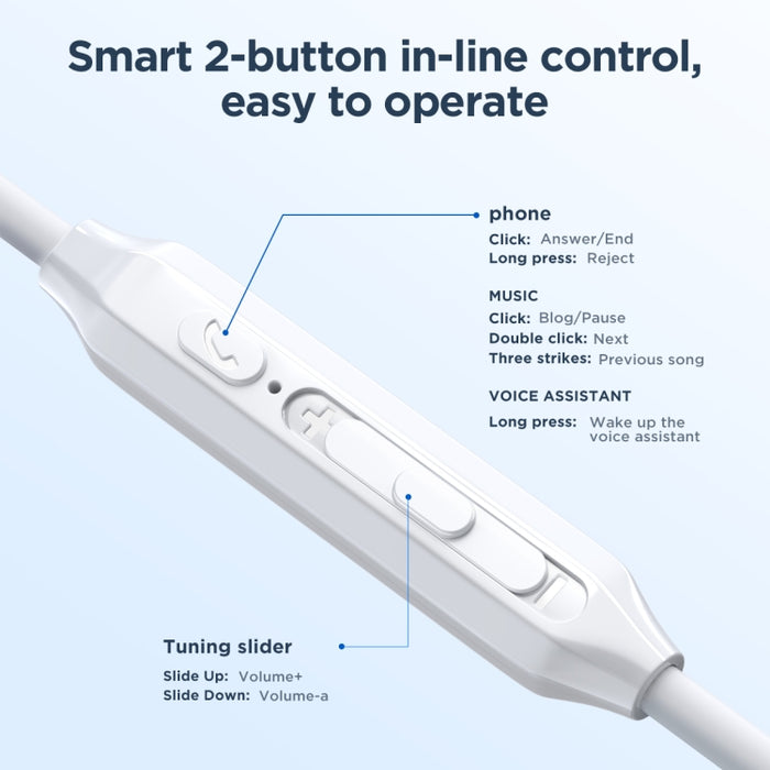 JOYRO0M JR-EW02 Auricular intrauditivo con cable de 3,5 mm, longitud: 1,2 m