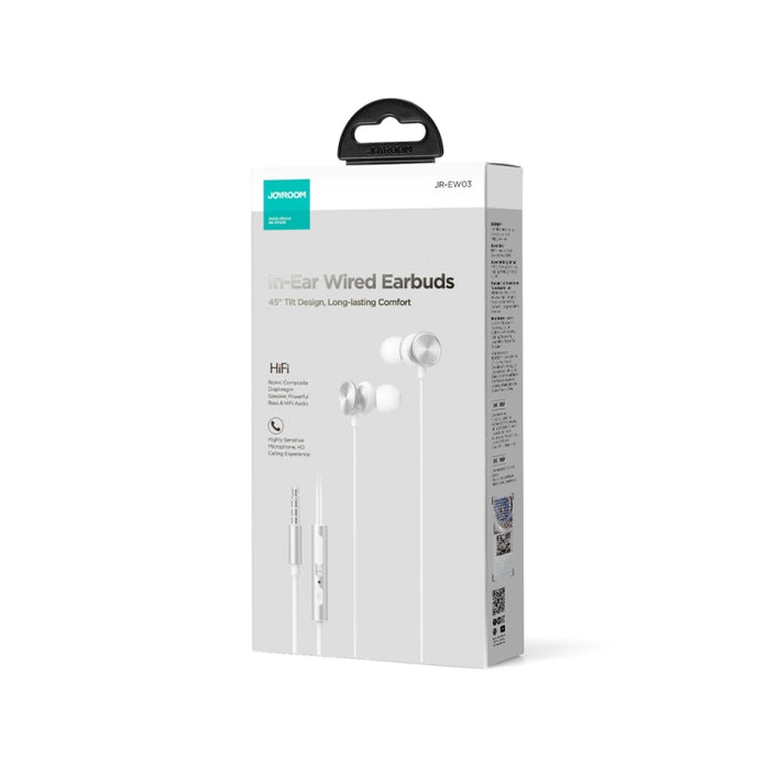 JOYROOM JR-EW03 Auricular con cable de metal en la oreja de 3,5 mm, longitud: 1,2 m