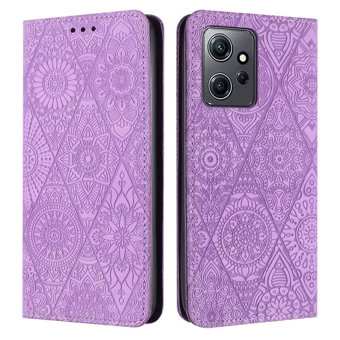 Estuche para teléfono de cuero de adsorción en relieve étnico, For Xiaomi Redmi 13 4G, For Xiaomi Redmi Note 13 5G, For Xiaomi Redmi 13C, For Xiaomi Redmi Note 13 Pro 5G, For Redmi Note 12 Pro 4G, For Redmi Note 12 4G Global                            ...
