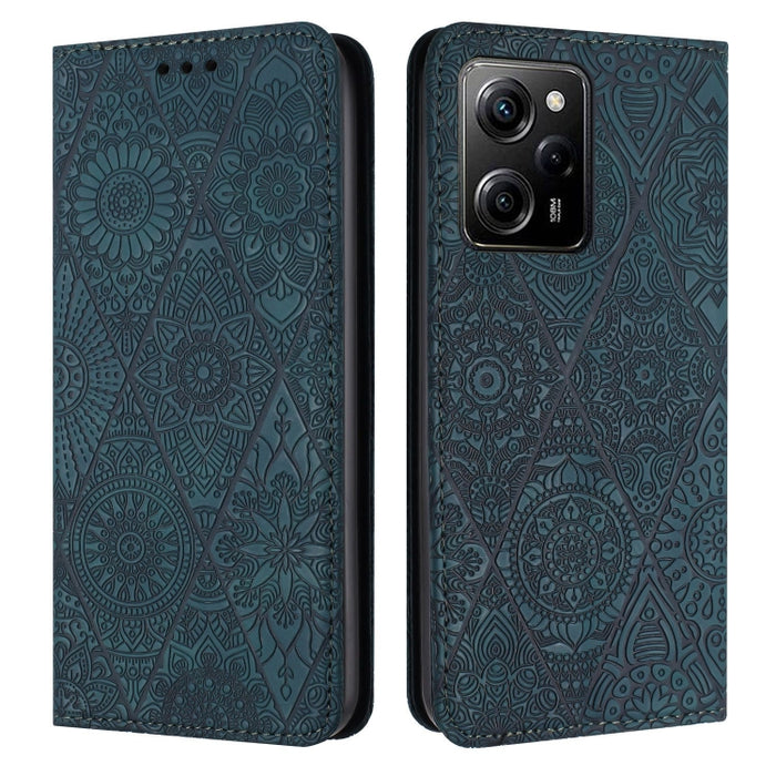 Estuche para teléfono de cuero de adsorción en relieve étnico, For Xiaomi Redmi 13 4G, For Xiaomi Redmi Note 13 5G, For Xiaomi Redmi 13C, For Xiaomi Redmi Note 13 Pro 5G, For Redmi Note 12 Pro 4G, For Redmi Note 12 4G Global                            ...