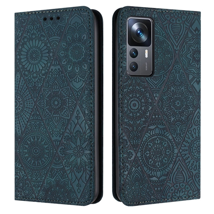 Estuche para teléfono de cuero de adsorción en relieve étnico, For Xiaomi Redmi 13 4G, For Xiaomi Redmi Note 13 5G, For Xiaomi Redmi 13C, For Xiaomi Redmi Note 13 Pro 5G, For Redmi Note 12 Pro 4G, For Redmi Note 12 4G Global                            ...