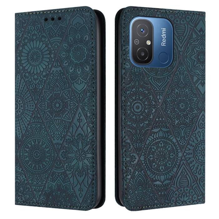 Estuche para teléfono de cuero de adsorción en relieve étnico, For Xiaomi Redmi 13 4G, For Xiaomi Redmi Note 13 5G, For Xiaomi Redmi 13C, For Xiaomi Redmi Note 13 Pro 5G, For Redmi Note 12 Pro 4G, For Redmi Note 12 4G Global                            ...