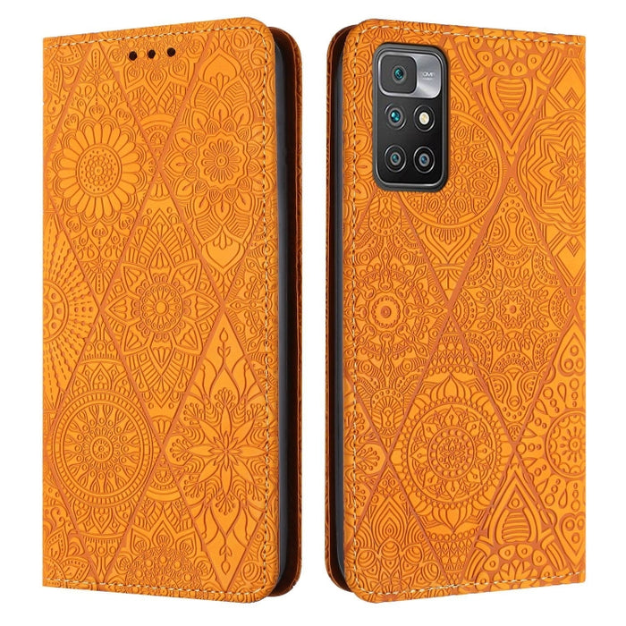 Estuche para teléfono de cuero de adsorción en relieve étnico, For Xiaomi Redmi 13 4G, For Xiaomi Redmi Note 13 5G, For Xiaomi Redmi 13C, For Xiaomi Redmi Note 13 Pro 5G, For Redmi Note 12 Pro 4G, For Redmi Note 12 4G Global                            ...