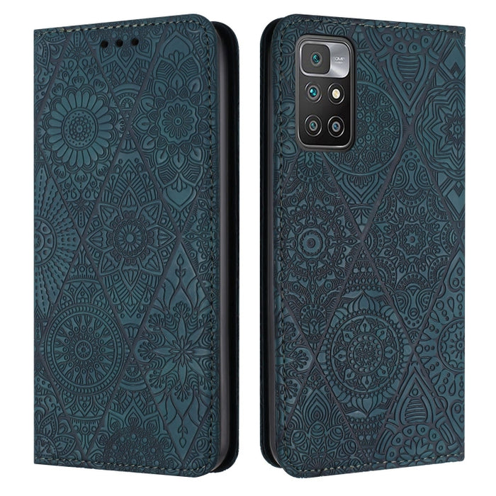 Estuche para teléfono de cuero de adsorción en relieve étnico, For Xiaomi Redmi 13 4G, For Xiaomi Redmi Note 13 5G, For Xiaomi Redmi 13C, For Xiaomi Redmi Note 13 Pro 5G, For Redmi Note 12 Pro 4G, For Redmi Note 12 4G Global                            ...