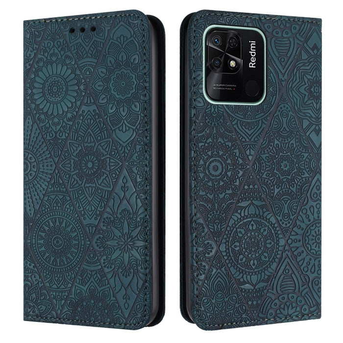 Estuche para teléfono de cuero de adsorción en relieve étnico, For Xiaomi Redmi 13 4G, For Xiaomi Redmi Note 13 5G, For Xiaomi Redmi 13C, For Xiaomi Redmi Note 13 Pro 5G, For Redmi Note 12 Pro 4G, For Redmi Note 12 4G Global                            ...