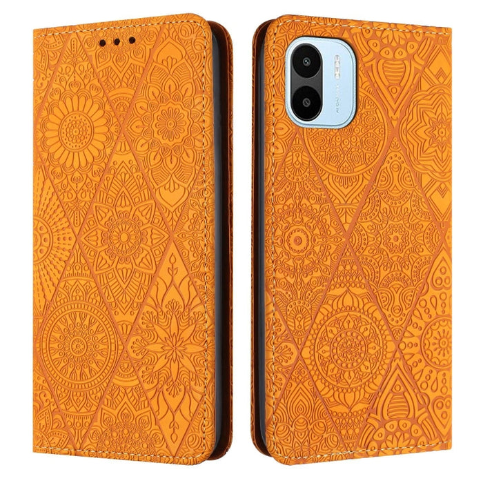 Estuche para teléfono de cuero de adsorción en relieve étnico, For Xiaomi Redmi 13 4G, For Xiaomi Redmi Note 13 5G, For Xiaomi Redmi 13C, For Xiaomi Redmi Note 13 Pro 5G, For Redmi Note 12 Pro 4G, For Redmi Note 12 4G Global                            ...