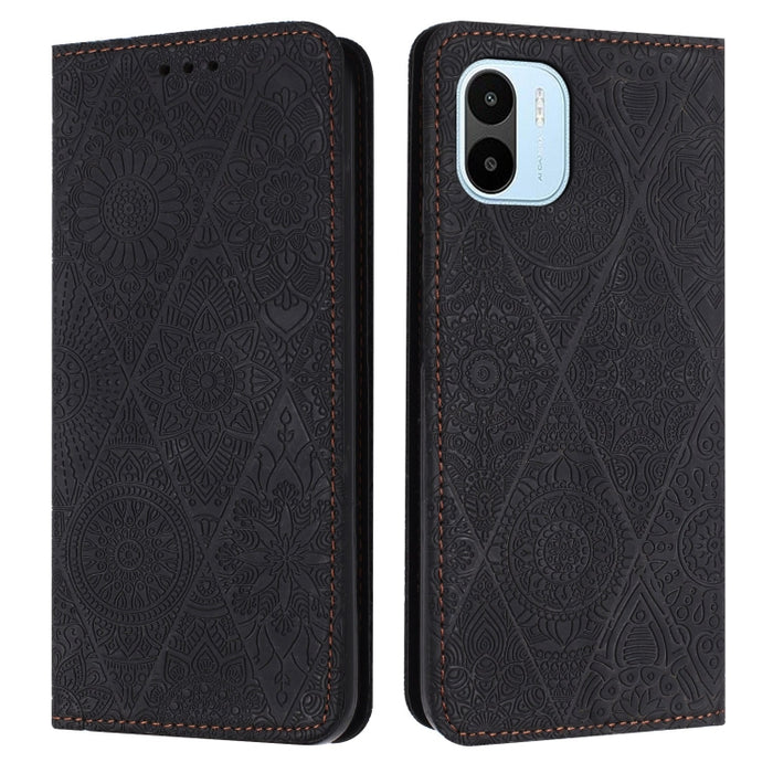 Estuche para teléfono de cuero de adsorción en relieve étnico, For Xiaomi Redmi 13 4G, For Xiaomi Redmi Note 13 5G, For Xiaomi Redmi 13C, For Xiaomi Redmi Note 13 Pro 5G, For Redmi Note 12 Pro 4G, For Redmi Note 12 4G Global                            ...