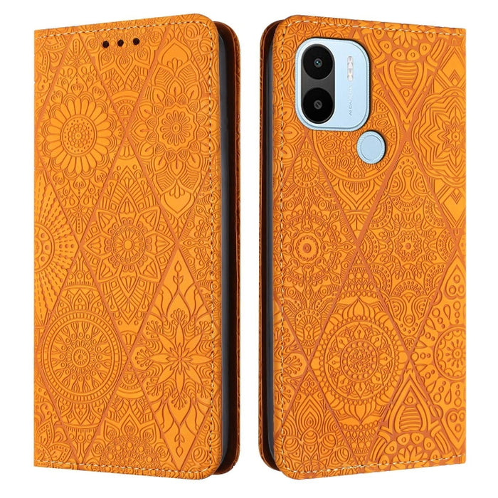 Estuche para teléfono de cuero de adsorción en relieve étnico, For Xiaomi Redmi 13 4G, For Xiaomi Redmi Note 13 5G, For Xiaomi Redmi 13C, For Xiaomi Redmi Note 13 Pro 5G, For Redmi Note 12 Pro 4G, For Redmi Note 12 4G Global                            ...