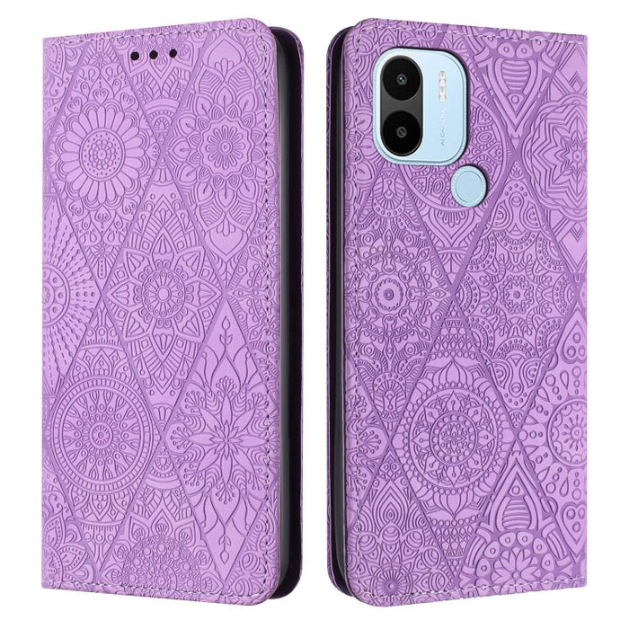 Estuche para teléfono de cuero de adsorción en relieve étnico, For Xiaomi Redmi 13 4G, For Xiaomi Redmi Note 13 5G, For Xiaomi Redmi 13C, For Xiaomi Redmi Note 13 Pro 5G, For Redmi Note 12 Pro 4G, For Redmi Note 12 4G Global                            ...