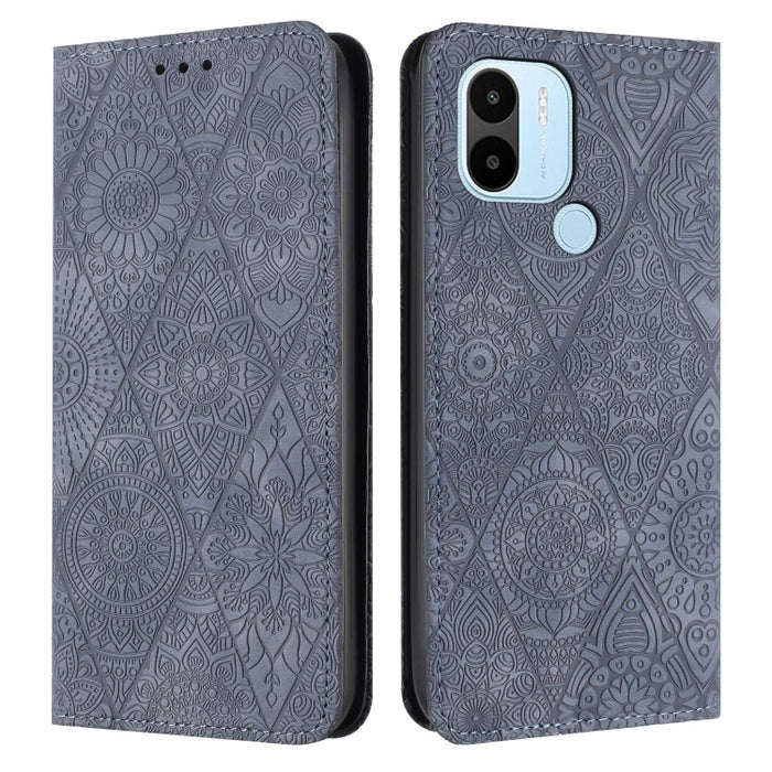 Estuche para teléfono de cuero de adsorción en relieve étnico, For Xiaomi Redmi 13 4G, For Xiaomi Redmi Note 13 5G, For Xiaomi Redmi 13C, For Xiaomi Redmi Note 13 Pro 5G, For Redmi Note 12 Pro 4G, For Redmi Note 12 4G Global                            ...