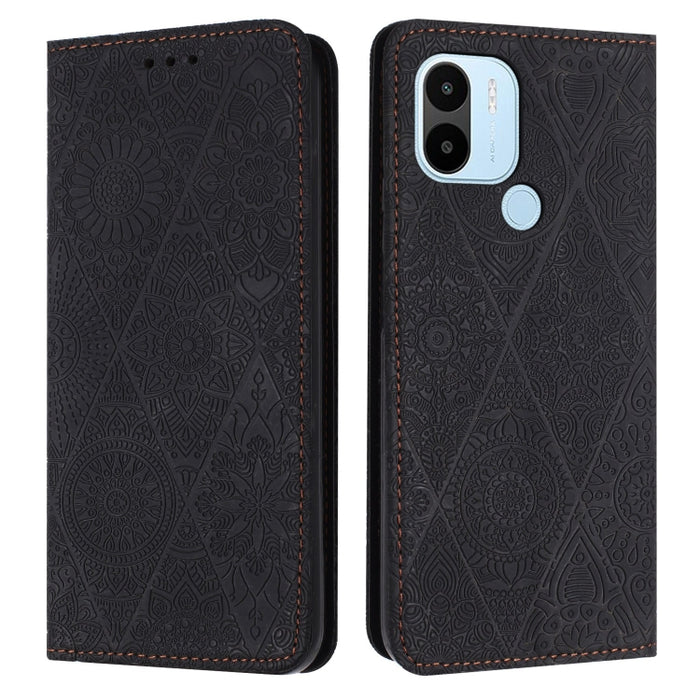 Estuche para teléfono de cuero de adsorción en relieve étnico, For Xiaomi Redmi 13 4G, For Xiaomi Redmi Note 13 5G, For Xiaomi Redmi 13C, For Xiaomi Redmi Note 13 Pro 5G, For Redmi Note 12 Pro 4G, For Redmi Note 12 4G Global                            ...