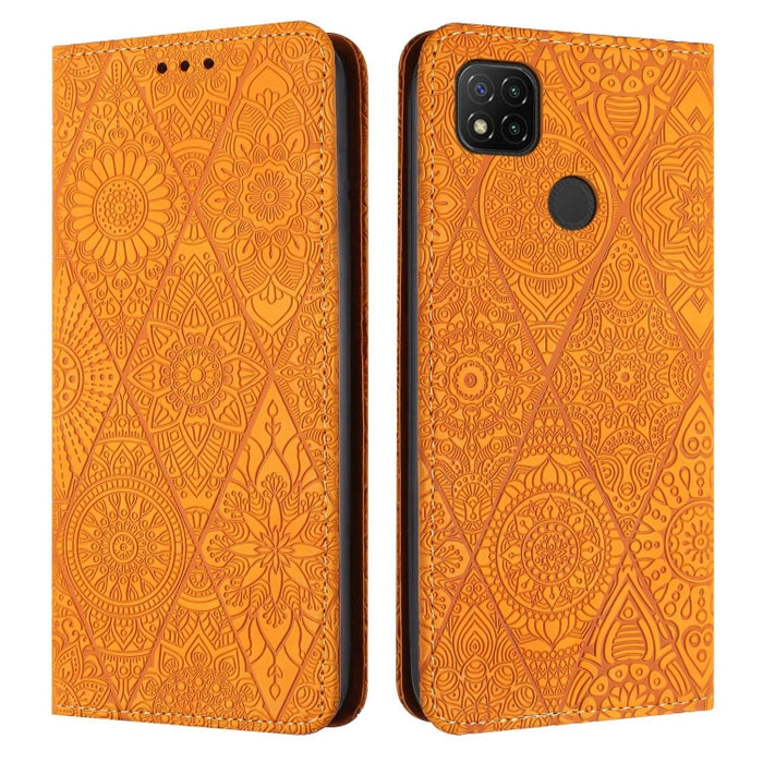 Estuche para teléfono de cuero de adsorción en relieve étnico, For Xiaomi Redmi 13 4G, For Xiaomi Redmi Note 13 5G, For Xiaomi Redmi 13C, For Xiaomi Redmi Note 13 Pro 5G, For Redmi Note 12 Pro 4G, For Redmi Note 12 4G Global                            ...
