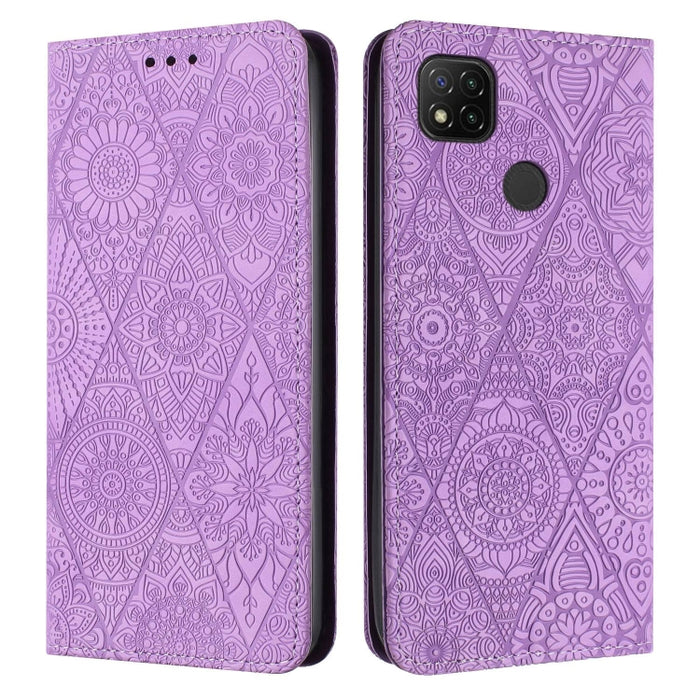 Estuche para teléfono de cuero de adsorción en relieve étnico, For Xiaomi Redmi 13 4G, For Xiaomi Redmi Note 13 5G, For Xiaomi Redmi 13C, For Xiaomi Redmi Note 13 Pro 5G, For Redmi Note 12 Pro 4G, For Redmi Note 12 4G Global                            ...