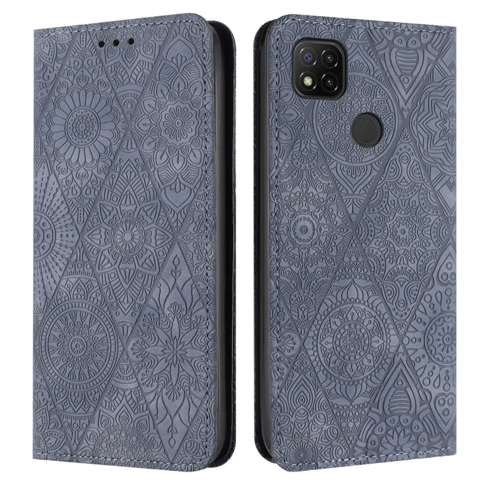 Estuche para teléfono de cuero de adsorción en relieve étnico, For Xiaomi Redmi 13 4G, For Xiaomi Redmi Note 13 5G, For Xiaomi Redmi 13C, For Xiaomi Redmi Note 13 Pro 5G, For Redmi Note 12 Pro 4G, For Redmi Note 12 4G Global                            ...