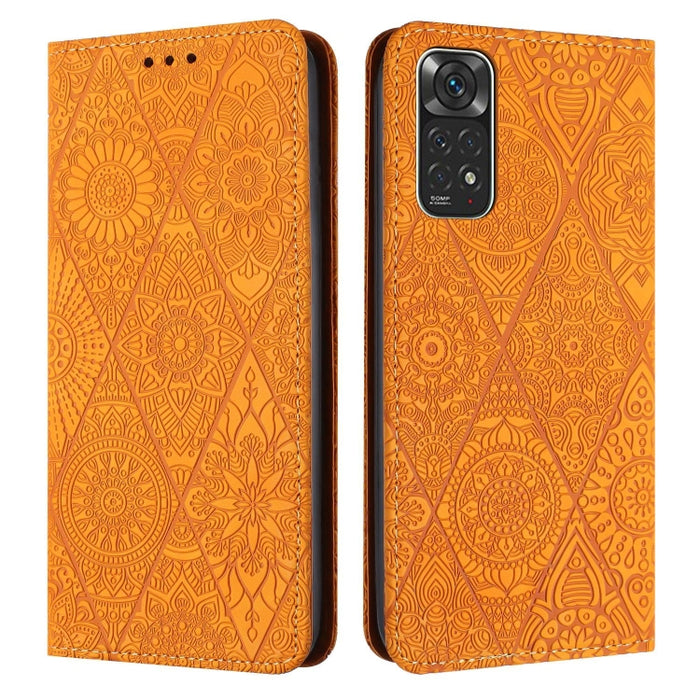 Estuche para teléfono de cuero de adsorción en relieve étnico, For Xiaomi Redmi 13 4G, For Xiaomi Redmi Note 13 5G, For Xiaomi Redmi 13C, For Xiaomi Redmi Note 13 Pro 5G, For Redmi Note 12 Pro 4G, For Redmi Note 12 4G Global                            ...