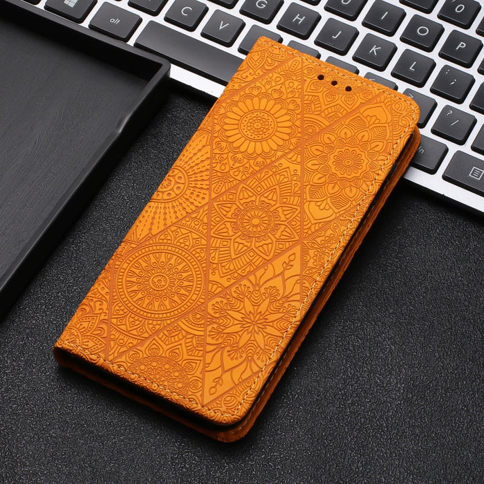 Estuche para teléfono de cuero de adsorción en relieve étnico, For Xiaomi Redmi 13 4G, For Xiaomi Redmi Note 13 5G, For Xiaomi Redmi 13C, For Xiaomi Redmi Note 13 Pro 5G, For Redmi Note 12 Pro 4G, For Redmi Note 12 4G Global                            ...