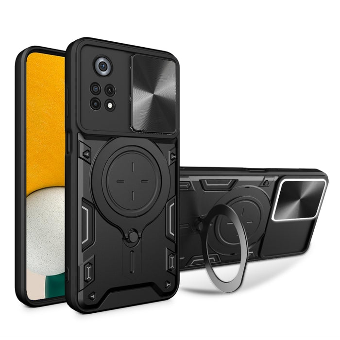 Estuche para teléfono con soporte magnético Camshield deslizante con textura de CD, For Xiaomi Poco M5 5G, For Xiaomi Redmi A1 4G, For Xiaomi Redmi Note 11 Global, For Xiaomi Redmi K40S / Poco F4, For Xiaomi Poco M4 Pro 4G, For Xiaomi Poco X4 Pro 5G   ...