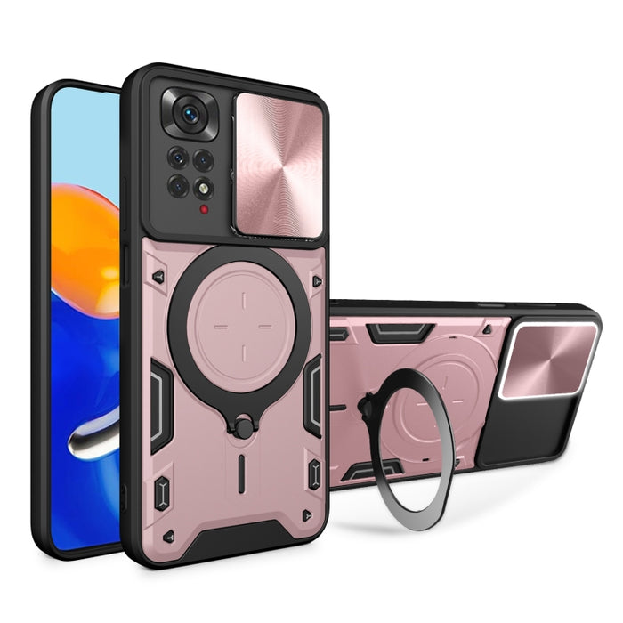Estuche para teléfono con soporte magnético Camshield deslizante con textura de CD, For Xiaomi Poco M5 5G, For Xiaomi Redmi A1 4G, For Xiaomi Redmi Note 11 Global, For Xiaomi Redmi K40S / Poco F4, For Xiaomi Poco M4 Pro 4G, For Xiaomi Poco X4 Pro 5G   ...