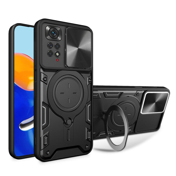 Estuche para teléfono con soporte magnético Camshield deslizante con textura de CD, For Xiaomi Poco M5 5G, For Xiaomi Redmi A1 4G, For Xiaomi Redmi Note 11 Global, For Xiaomi Redmi K40S / Poco F4, For Xiaomi Poco M4 Pro 4G, For Xiaomi Poco X4 Pro 5G   ...