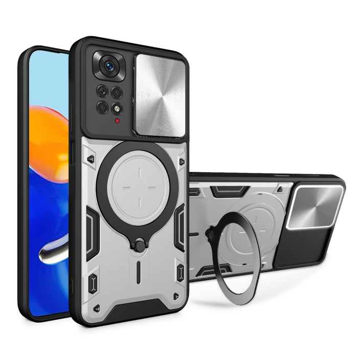 Estuche para teléfono con soporte magnético Camshield deslizante con textura de CD, For Xiaomi Poco M5 5G, For Xiaomi Redmi A1 4G, For Xiaomi Redmi Note 11 Global, For Xiaomi Redmi K40S / Poco F4, For Xiaomi Poco M4 Pro 4G, For Xiaomi Poco X4 Pro 5G   ...