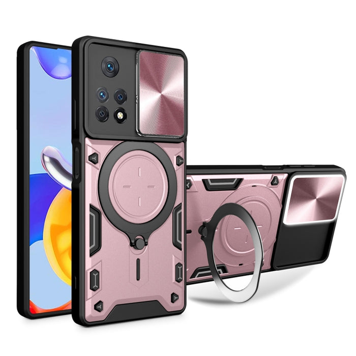 Estuche para teléfono con soporte magnético Camshield deslizante con textura de CD, For Xiaomi Poco M5 5G, For Xiaomi Redmi A1 4G, For Xiaomi Redmi Note 11 Global, For Xiaomi Redmi K40S / Poco F4, For Xiaomi Poco M4 Pro 4G, For Xiaomi Poco X4 Pro 5G   ...