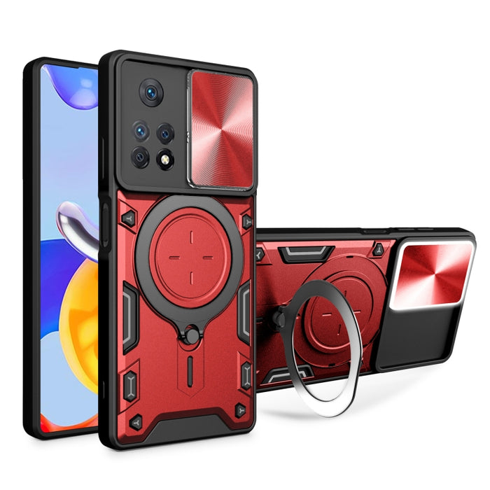 Estuche para teléfono con soporte magnético Camshield deslizante con textura de CD, For Xiaomi Poco M5 5G, For Xiaomi Redmi A1 4G, For Xiaomi Redmi Note 11 Global, For Xiaomi Redmi K40S / Poco F4, For Xiaomi Poco M4 Pro 4G, For Xiaomi Poco X4 Pro 5G   ...