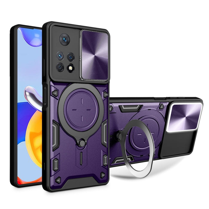 Estuche para teléfono con soporte magnético Camshield deslizante con textura de CD, For Xiaomi Poco M5 5G, For Xiaomi Redmi A1 4G, For Xiaomi Redmi Note 11 Global, For Xiaomi Redmi K40S / Poco F4, For Xiaomi Poco M4 Pro 4G, For Xiaomi Poco X4 Pro 5G   ...