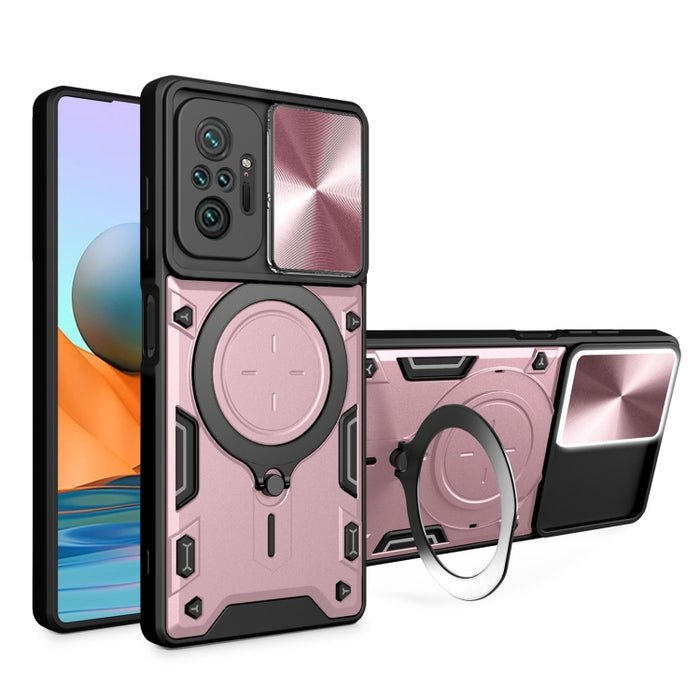 Estuche para teléfono con soporte magnético Camshield deslizante con textura de CD, For Xiaomi Poco M5 5G, For Xiaomi Redmi A1 4G, For Xiaomi Redmi Note 11 Global, For Xiaomi Redmi K40S / Poco F4, For Xiaomi Poco M4 Pro 4G, For Xiaomi Poco X4 Pro 5G   ...