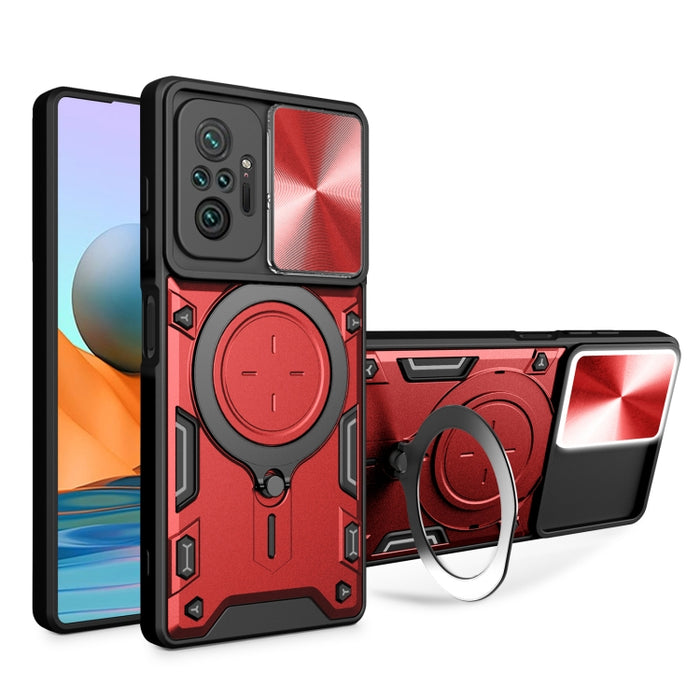 Estuche para teléfono con soporte magnético Camshield deslizante con textura de CD, For Xiaomi Poco M5 5G, For Xiaomi Redmi A1 4G, For Xiaomi Redmi Note 11 Global, For Xiaomi Redmi K40S / Poco F4, For Xiaomi Poco M4 Pro 4G, For Xiaomi Poco X4 Pro 5G   ...