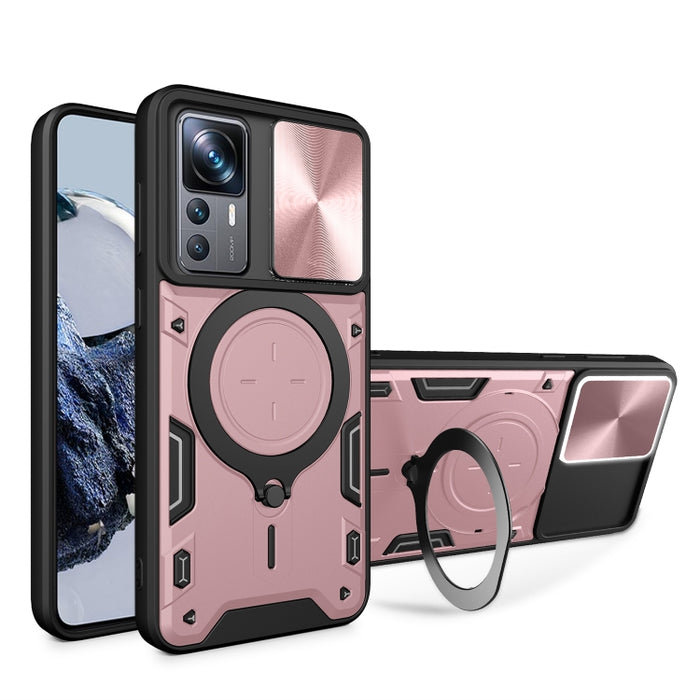 Estuche para teléfono con soporte magnético Camshield deslizante con textura de CD, For Xiaomi Redmi A3, For Xiaomi Redmi 13C 5G Global, For Xiaomi Redmi Note 13 5G, For Xiaomi Redmi 13C 4G, For Xiaomi Redmi Note 13 Pro 5G                              ...