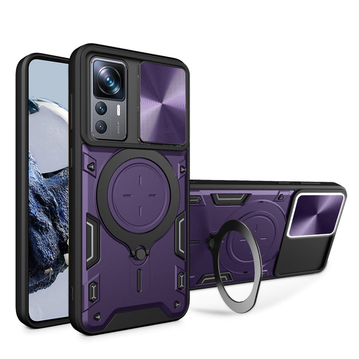 Estuche para teléfono con soporte magnético Camshield deslizante con textura de CD, For Xiaomi Redmi A3, For Xiaomi Redmi 13C 5G Global, For Xiaomi Redmi Note 13 5G, For Xiaomi Redmi 13C 4G, For Xiaomi Redmi Note 13 Pro 5G                              ...