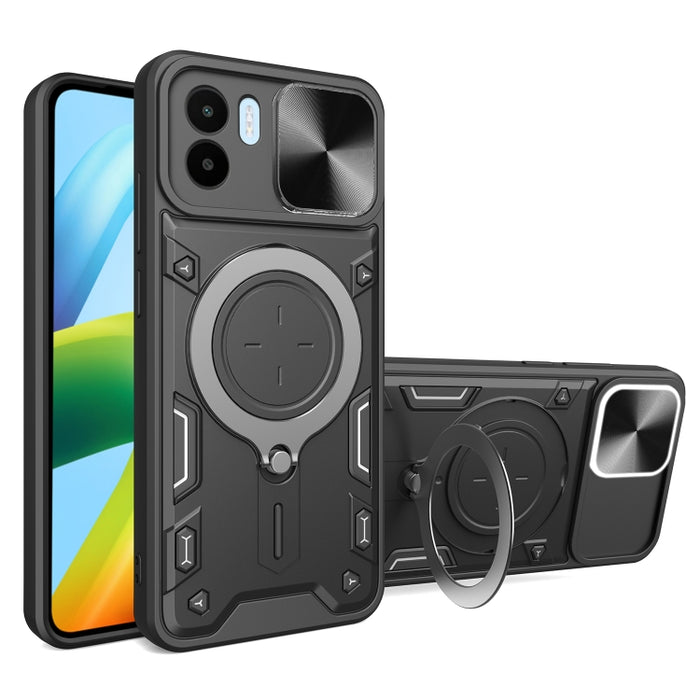 Estuche para teléfono con soporte magnético Camshield deslizante con textura de CD, For Xiaomi Poco M5 5G, For Xiaomi Redmi A1 4G, For Xiaomi Redmi Note 11 Global, For Xiaomi Redmi K40S / Poco F4, For Xiaomi Poco M4 Pro 4G, For Xiaomi Poco X4 Pro 5G   ...