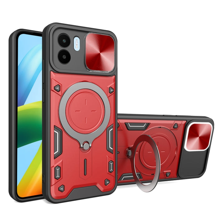 Estuche para teléfono con soporte magnético Camshield deslizante con textura de CD, For Xiaomi Poco M5 5G, For Xiaomi Redmi A1 4G, For Xiaomi Redmi Note 11 Global, For Xiaomi Redmi K40S / Poco F4, For Xiaomi Poco M4 Pro 4G, For Xiaomi Poco X4 Pro 5G   ...