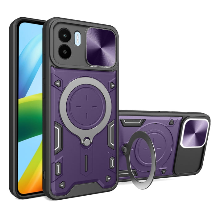 Estuche para teléfono con soporte magnético Camshield deslizante con textura de CD, For Xiaomi Poco M5 5G, For Xiaomi Redmi A1 4G, For Xiaomi Redmi Note 11 Global, For Xiaomi Redmi K40S / Poco F4, For Xiaomi Poco M4 Pro 4G, For Xiaomi Poco X4 Pro 5G   ...