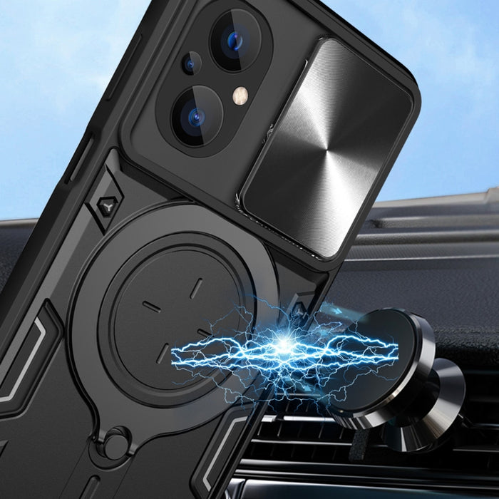 Estuche para teléfono con soporte magnético Camshield deslizante con textura de CD, For Xiaomi Poco M5 5G, For Xiaomi Redmi A1 4G, For Xiaomi Redmi Note 11 Global, For Xiaomi Redmi K40S / Poco F4, For Xiaomi Poco M4 Pro 4G, For Xiaomi Poco X4 Pro 5G   ...