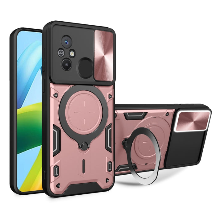 Estuche para teléfono con soporte magnético Camshield deslizante con textura de CD, For Xiaomi Redmi A3, For Xiaomi Redmi 13C 5G Global, For Xiaomi Redmi Note 13 5G, For Xiaomi Redmi 13C 4G, For Xiaomi Redmi Note 13 Pro 5G                              ...