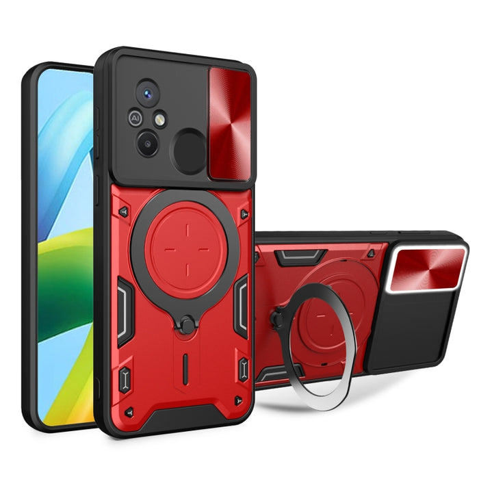 Estuche para teléfono con soporte magnético Camshield deslizante con textura de CD, For Xiaomi Redmi A3, For Xiaomi Redmi 13C 5G Global, For Xiaomi Redmi Note 13 5G, For Xiaomi Redmi 13C 4G, For Xiaomi Redmi Note 13 Pro 5G                              ...