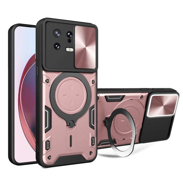 Estuche para teléfono con soporte magnético Camshield deslizante con textura de CD, For Xiaomi Redmi A3, For Xiaomi Redmi 13C 5G Global, For Xiaomi Redmi Note 13 5G, For Xiaomi Redmi 13C 4G, For Xiaomi Redmi Note 13 Pro 5G                              ...