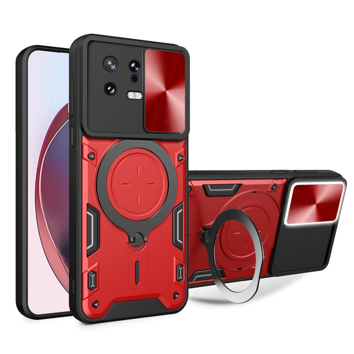 Estuche para teléfono con soporte magnético Camshield deslizante con textura de CD, For Xiaomi Redmi A3, For Xiaomi Redmi 13C 5G Global, For Xiaomi Redmi Note 13 5G, For Xiaomi Redmi 13C 4G, For Xiaomi Redmi Note 13 Pro 5G                              ...