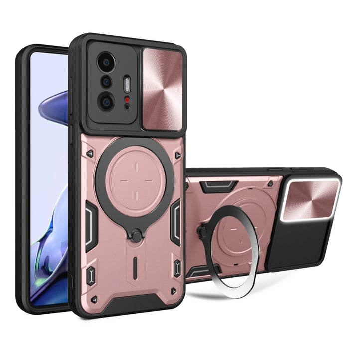 Estuche para teléfono con soporte magnético Camshield deslizante con textura de CD, For Xiaomi Poco M5 5G, For Xiaomi Redmi A1 4G, For Xiaomi Redmi Note 11 Global, For Xiaomi Redmi K40S / Poco F4, For Xiaomi Poco M4 Pro 4G, For Xiaomi Poco X4 Pro 5G   ...