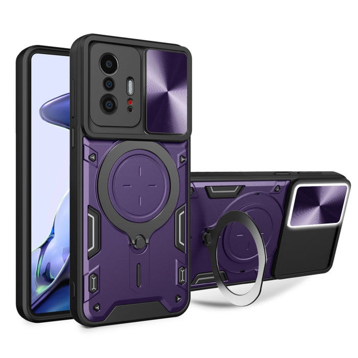 Estuche para teléfono con soporte magnético Camshield deslizante con textura de CD, For Xiaomi Poco M5 5G, For Xiaomi Redmi A1 4G, For Xiaomi Redmi Note 11 Global, For Xiaomi Redmi K40S / Poco F4, For Xiaomi Poco M4 Pro 4G, For Xiaomi Poco X4 Pro 5G   ...